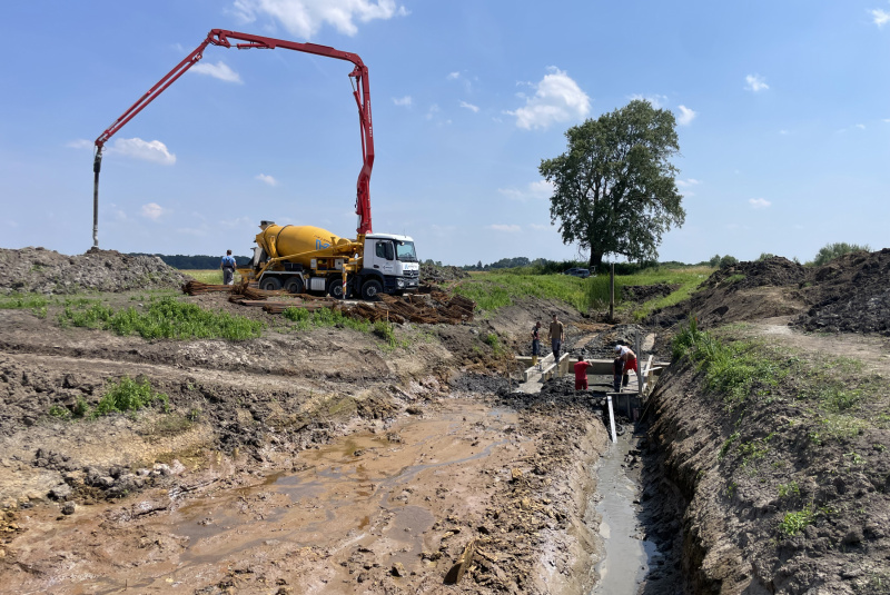 Veľká Krčava - Obnova mokrade, stavebné práce