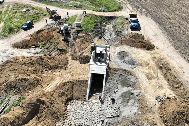 Veľká Krčava - Obnova mokrade, stavebné práce